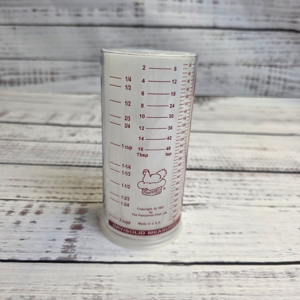Pampered‎ Chef Measure All Measuring Cup Reversable Wet Dry Liquid Solid USA
